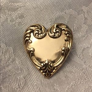Vintage Silver Heart Pin